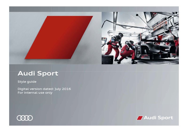 Charte graphique Audi Sport 2016