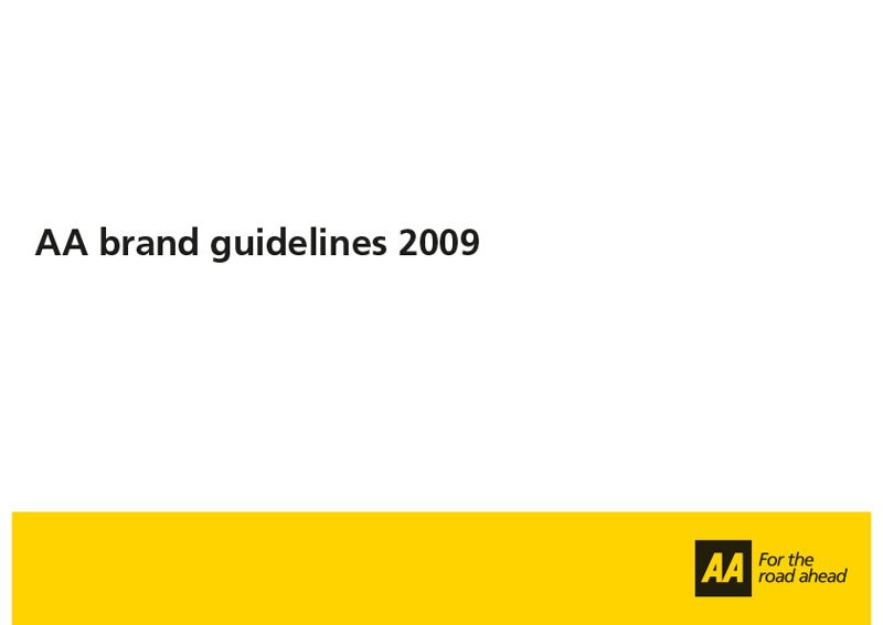 Charte graphique AA Automobile Association 2009