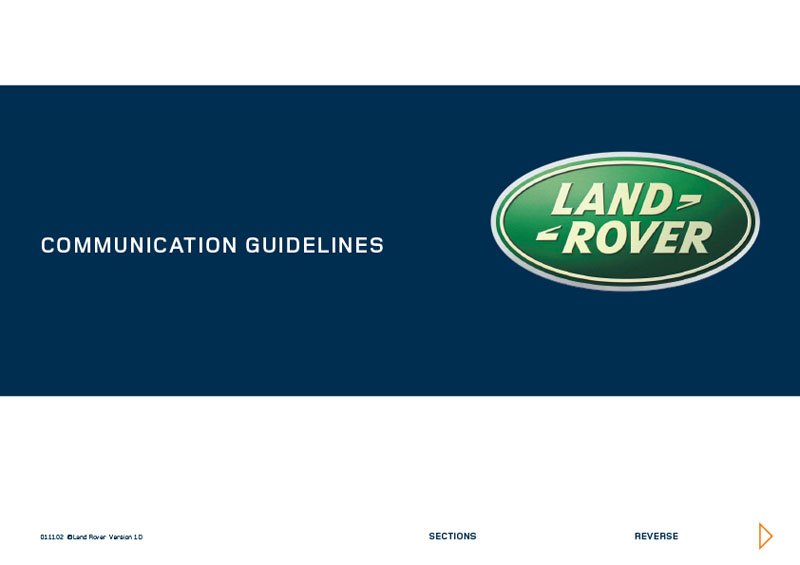 Charte graphique Land Rover 2002