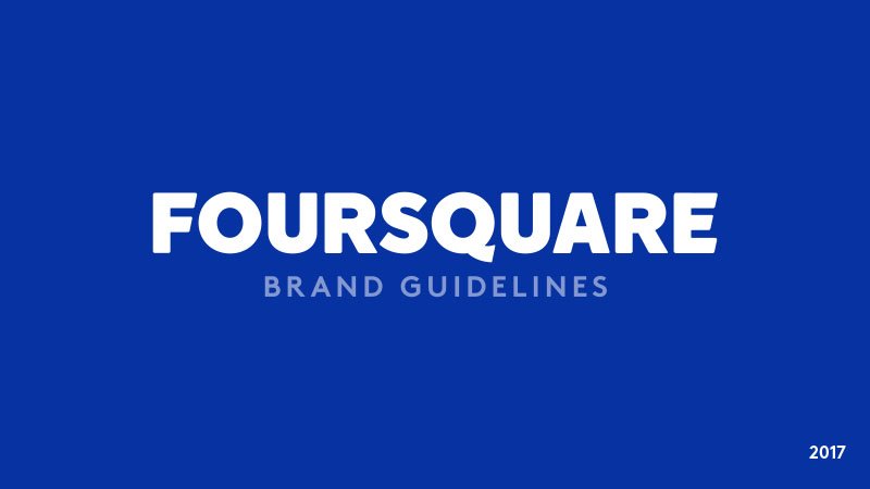 Charte graphique Foursquare 2020