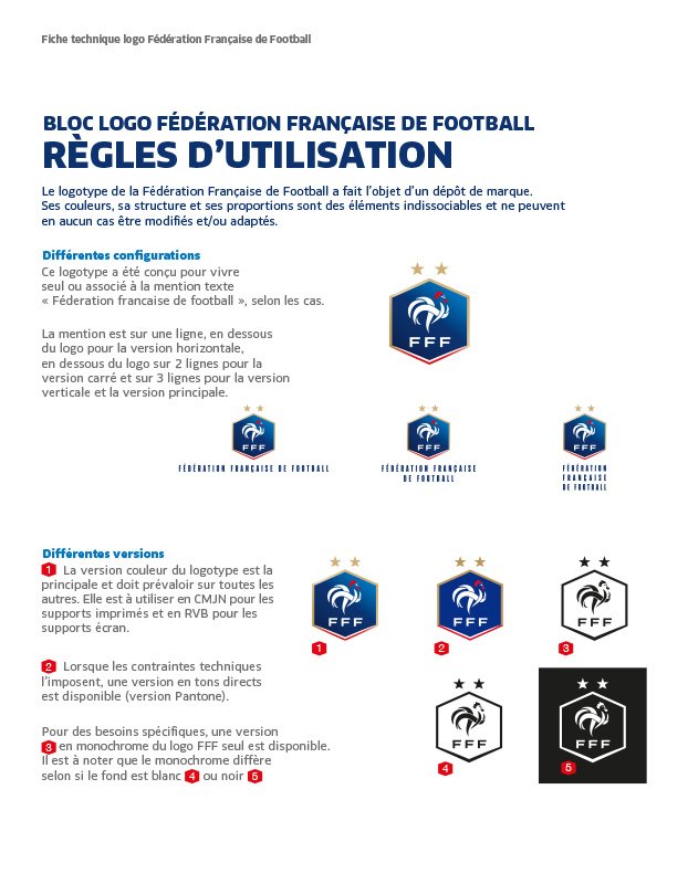 Charte graphique Fédération Française de Football (FFF)